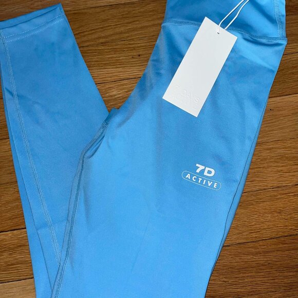 Blue 7 Days Active Signature Leggings (SMALL - Picture 5 of 9